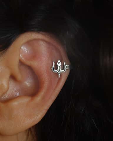 Unisex Trishul Ear Cuff